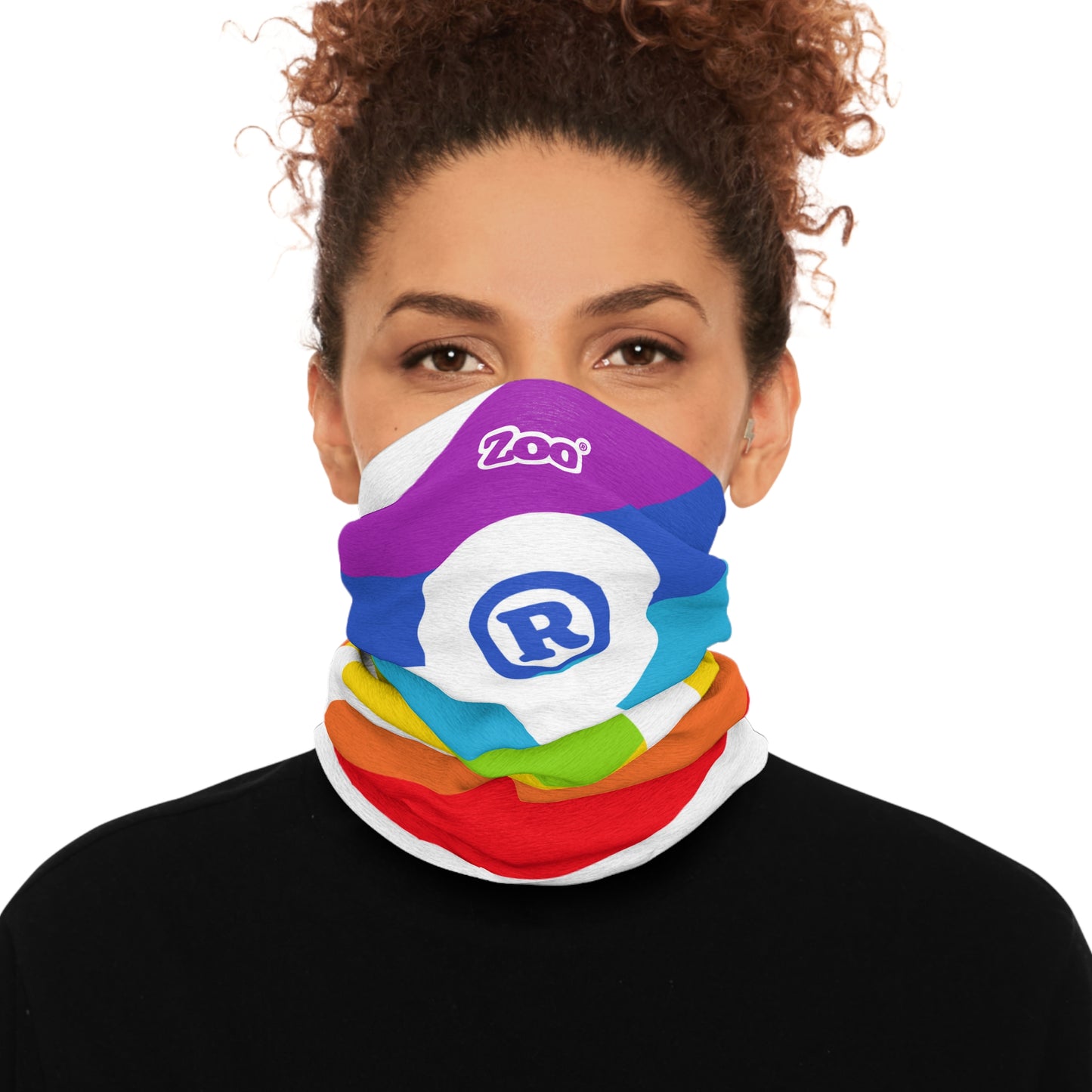 Zoo® Origins. Rainbow on White Tube Scarf