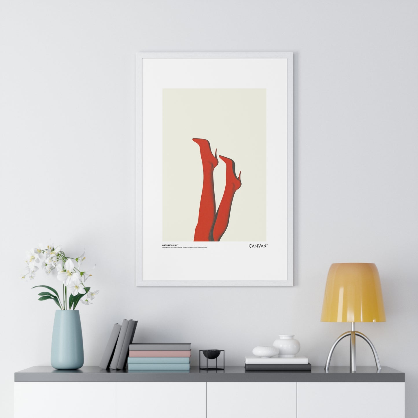 CANVAS™ RED-HOT-LEGS Portrait Framed Poster