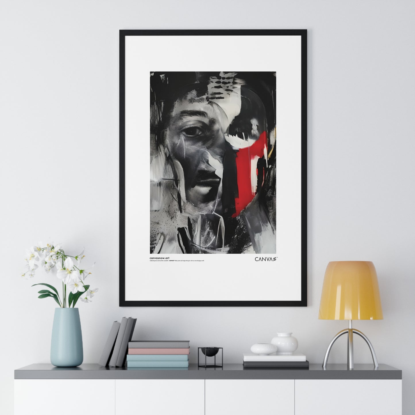 CANVAS™ MAN-BLUR Portrait Framed Poster