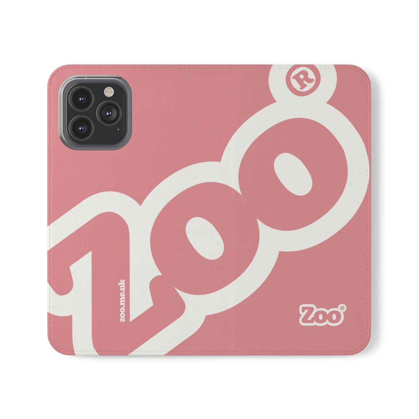 Zoo® Rose Pink Flip Case - Phone Wallet with Card Holder