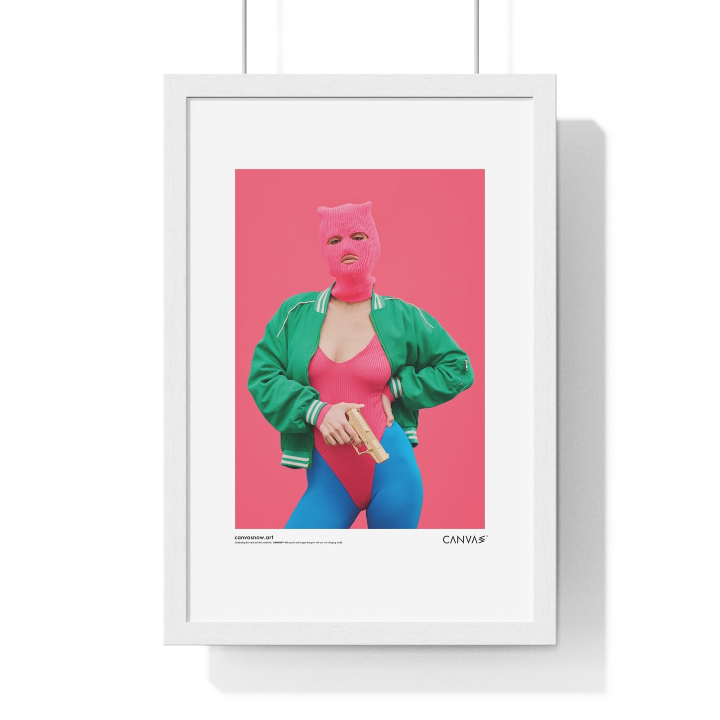 CANVAS™ PINK-PROTEST Portrait Framed Poster
