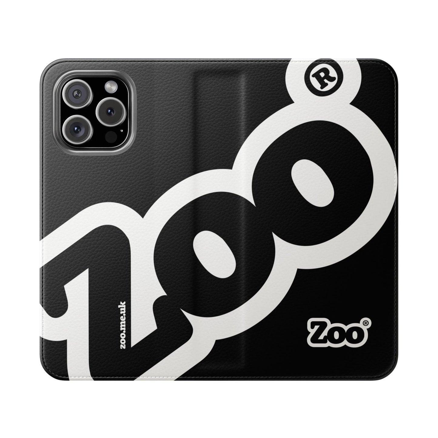 Zoo® Black Flip Case - Phone Wallet with Card Holder