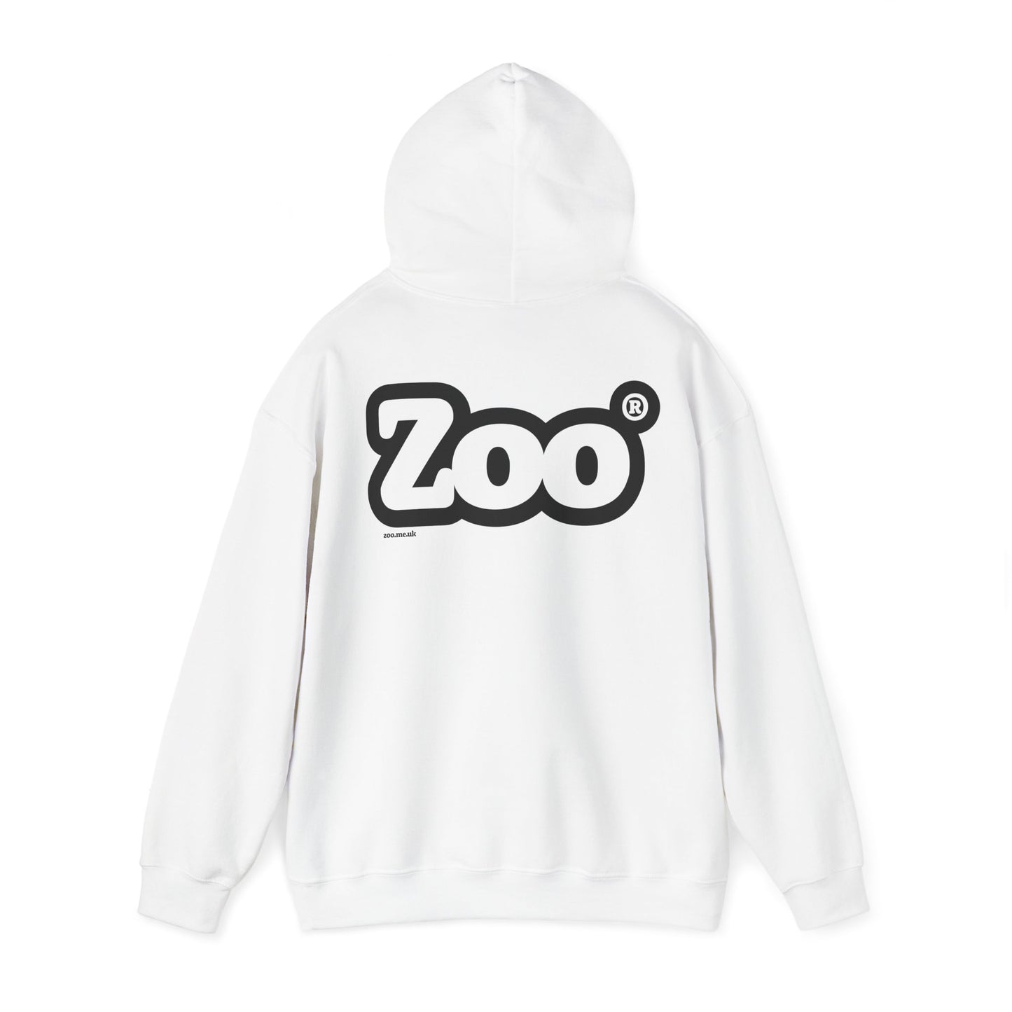 Zoo® Black Logo on White - Unisex Heavy Blend™ Hoodie