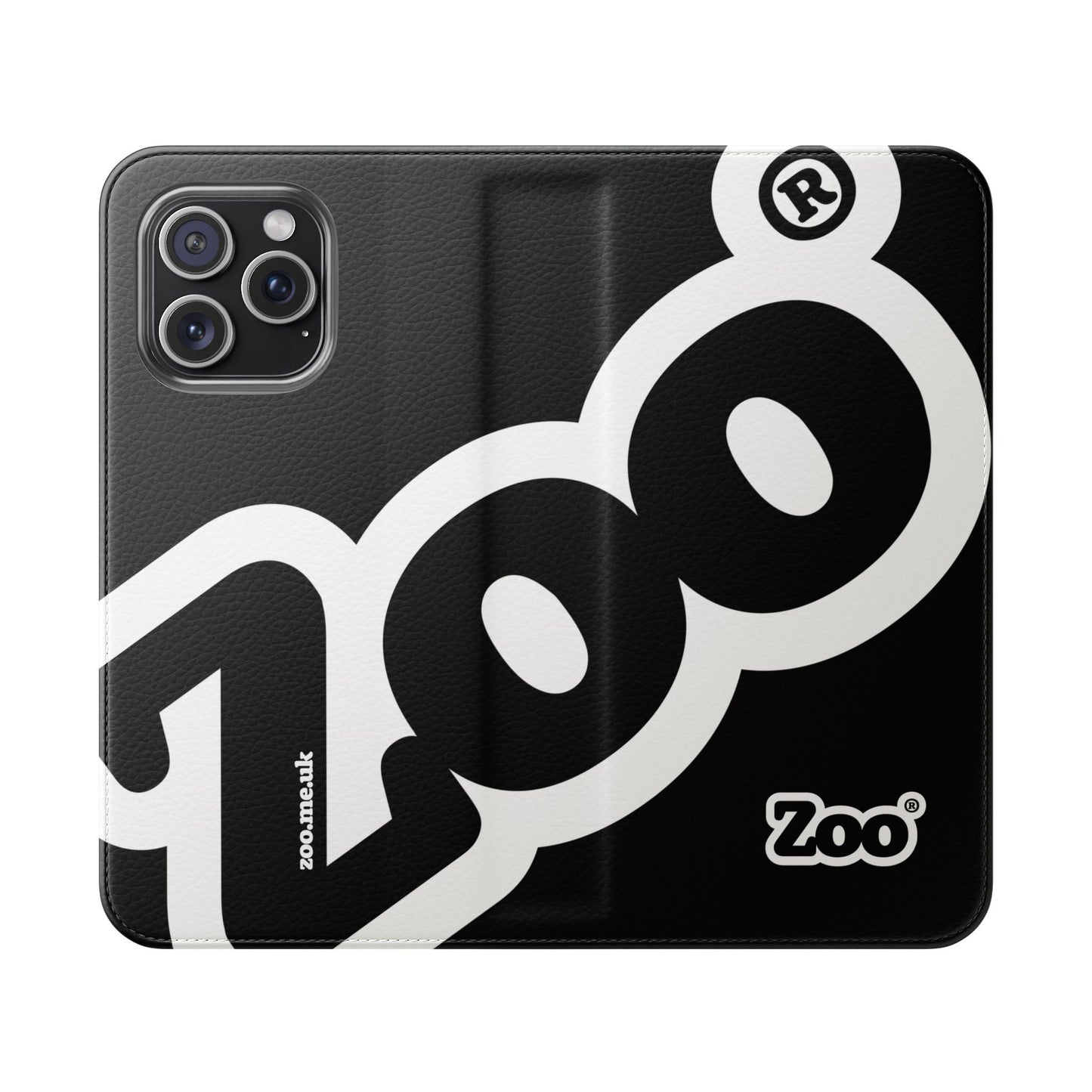Zoo® Black Flip Case - Phone Wallet with Card Holder