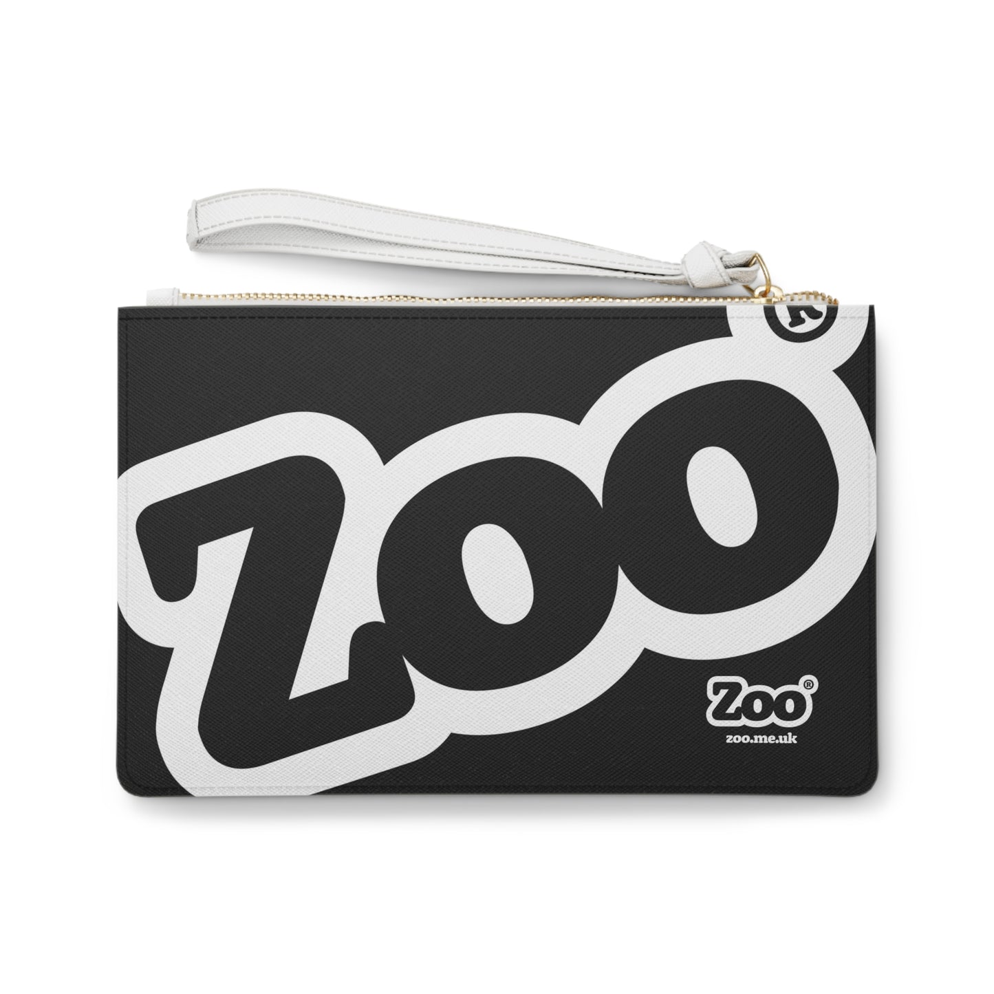 Zoo® White on Black Clutch Bag