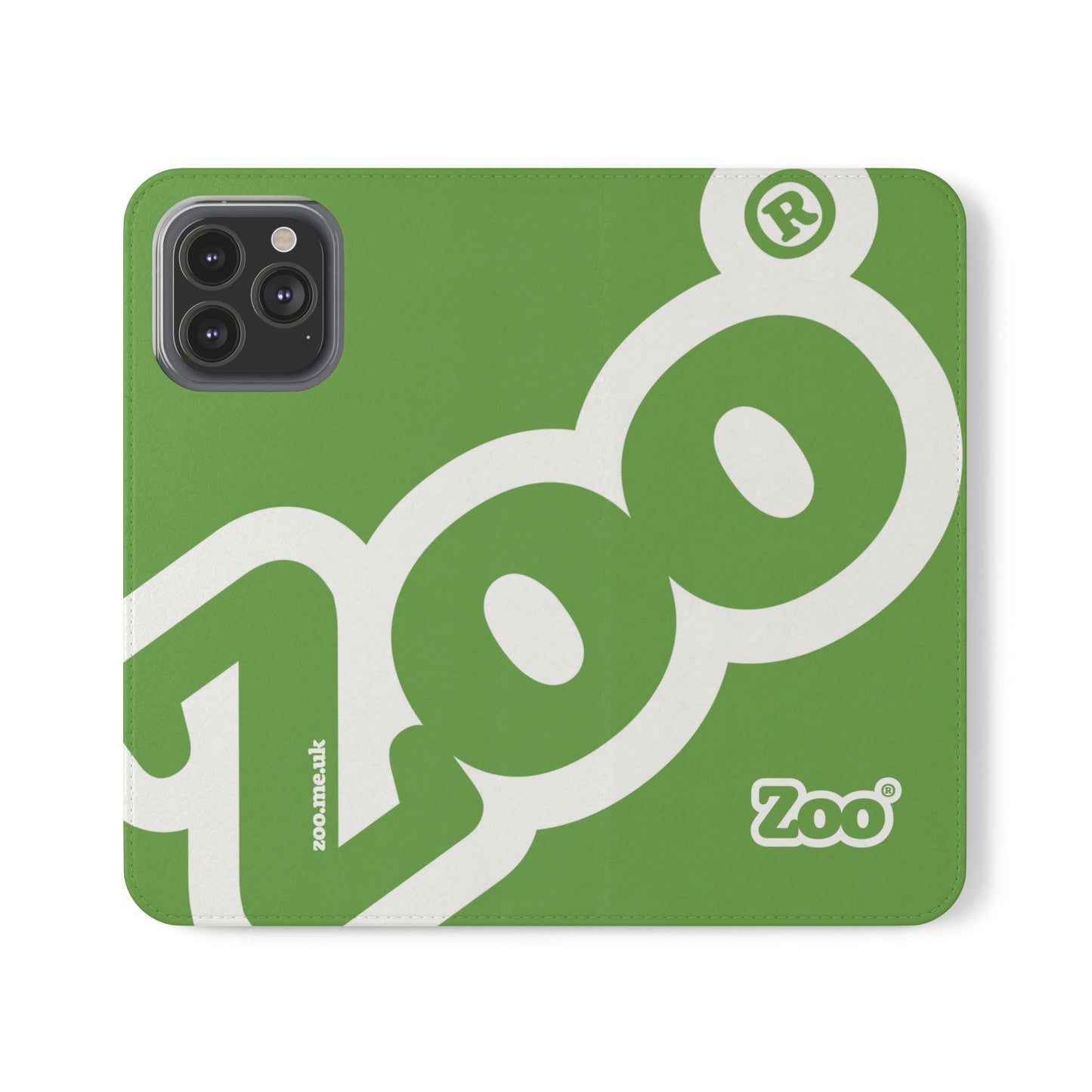Zoo® Light Green Flip Case - Phone Wallet with Card Holder