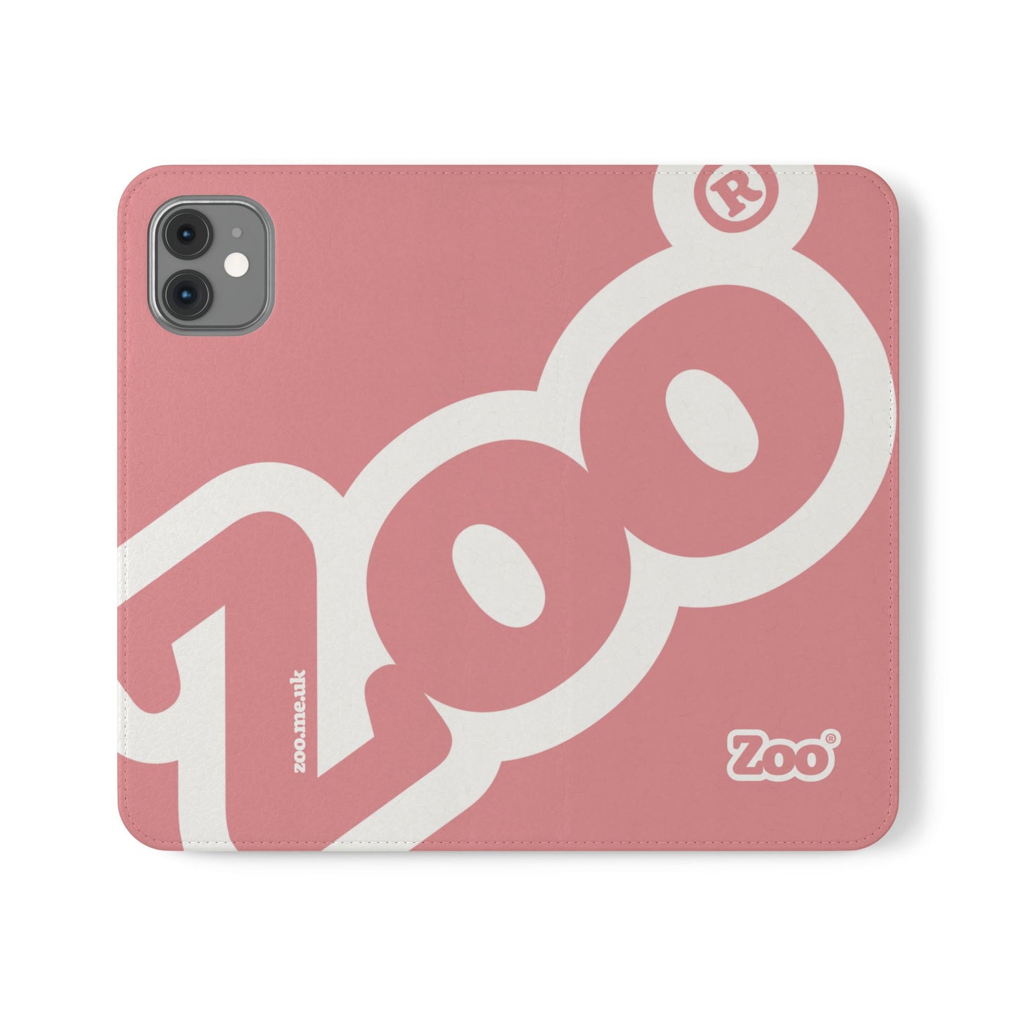 Zoo® Rose Pink Flip Case - Phone Wallet with Card Holder