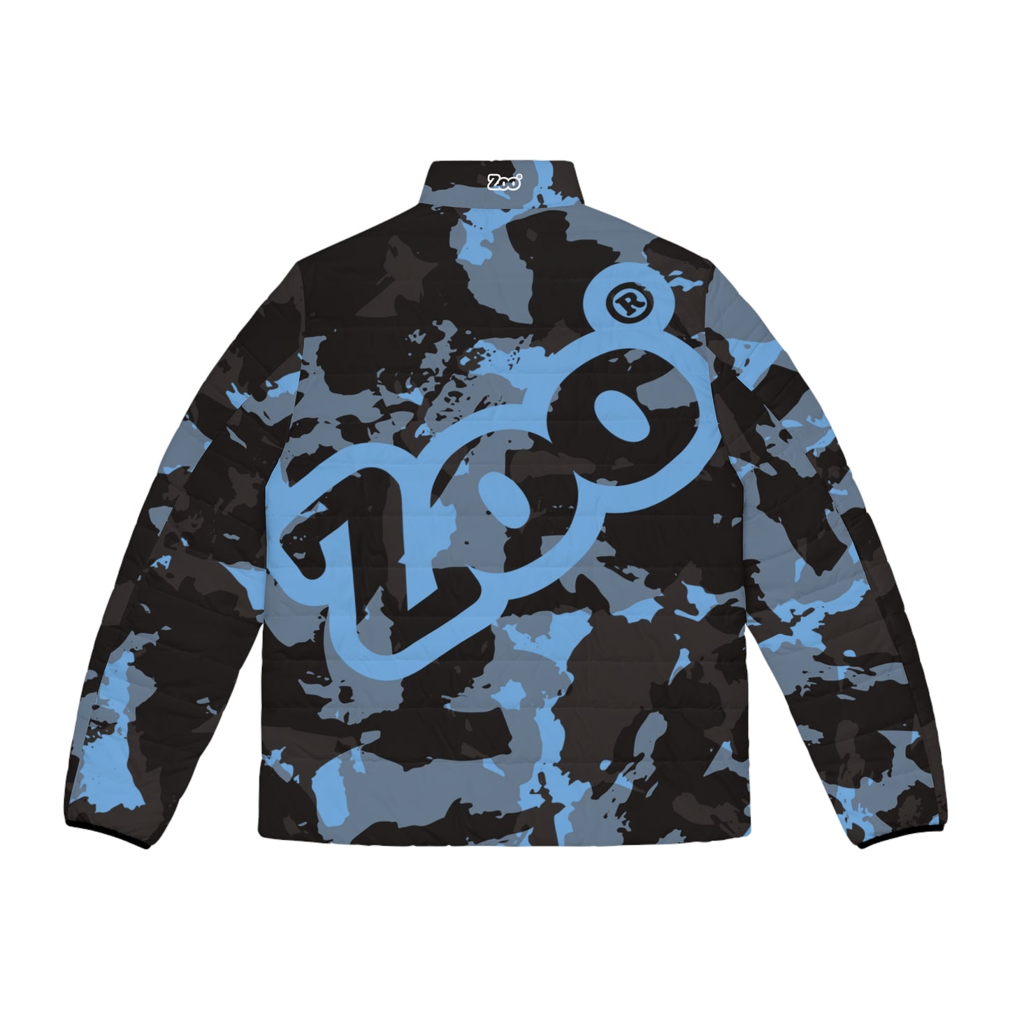 Zoo® Black & Light Blue Camo - Unisex Puffer Jacket
