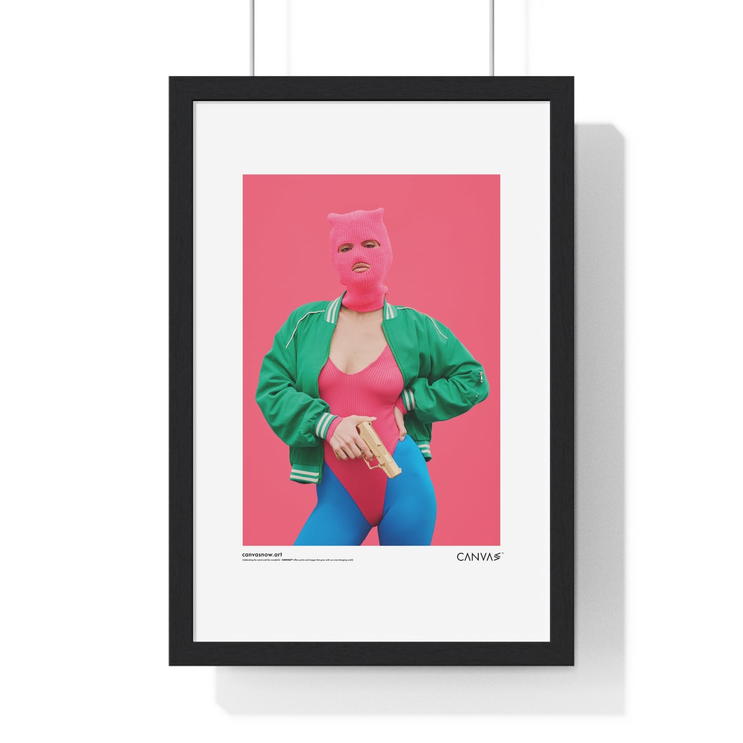 CANVAS™ PINK-PROTEST Portrait Framed Poster