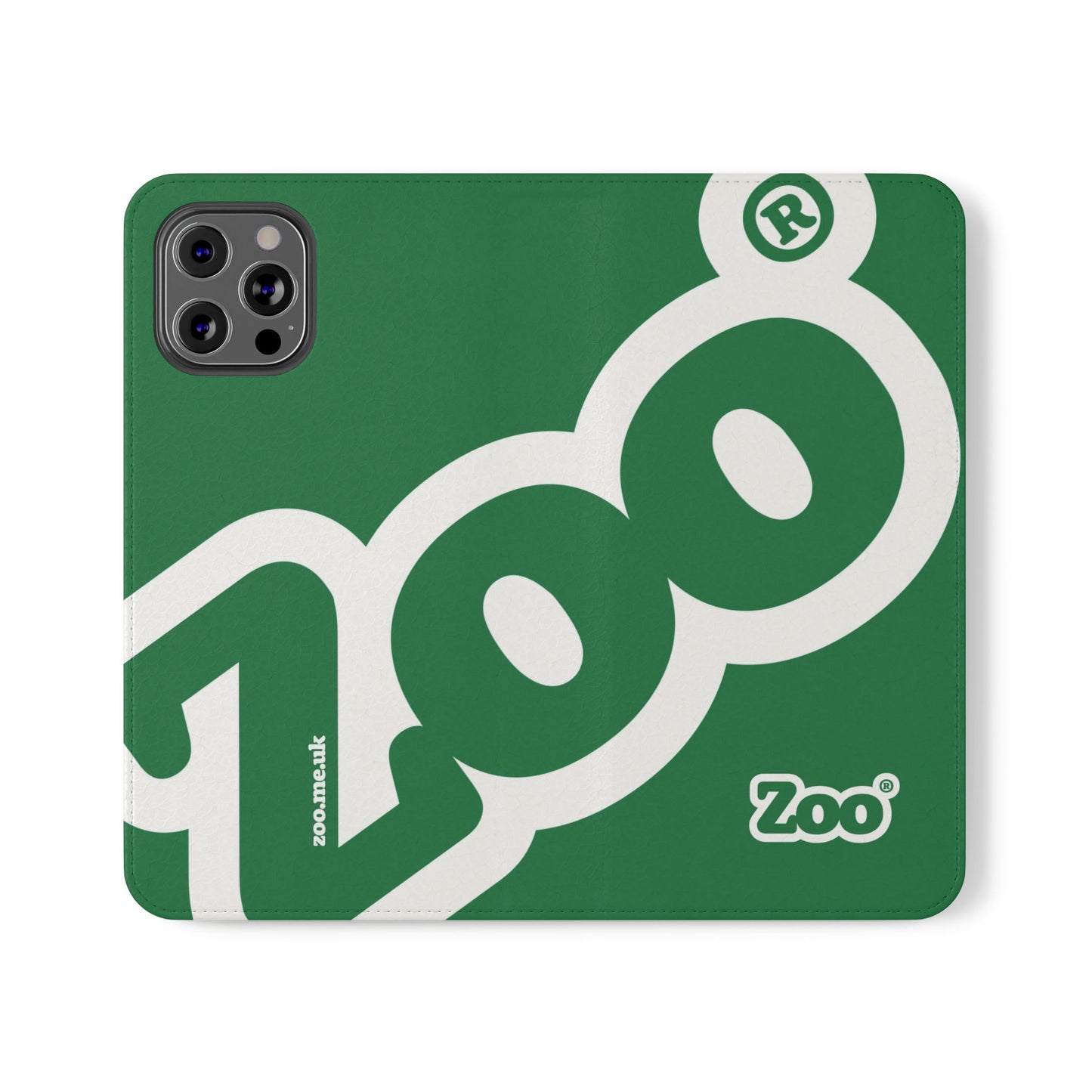 Zoo® Dark Green Flip Case - Phone Wallet with Card Holder