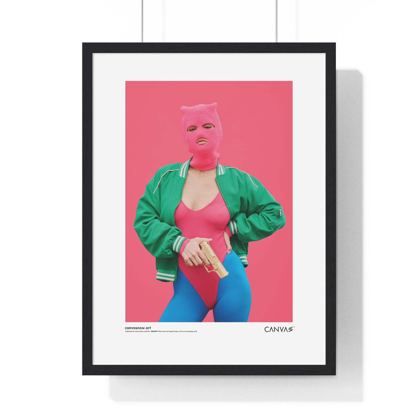 CANVAS™ PINK-PROTEST Portrait Framed Poster