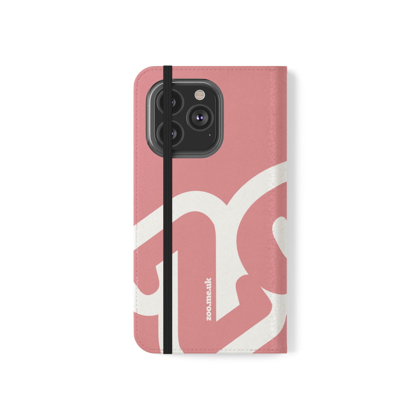 Zoo® Rose Pink Flip Case - Phone Wallet with Card Holder