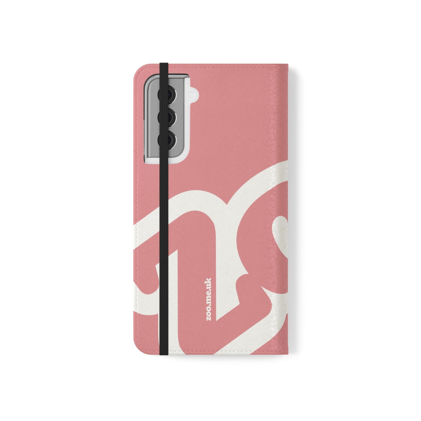 Zoo® Rose Pink Flip Case - Phone Wallet with Card Holder