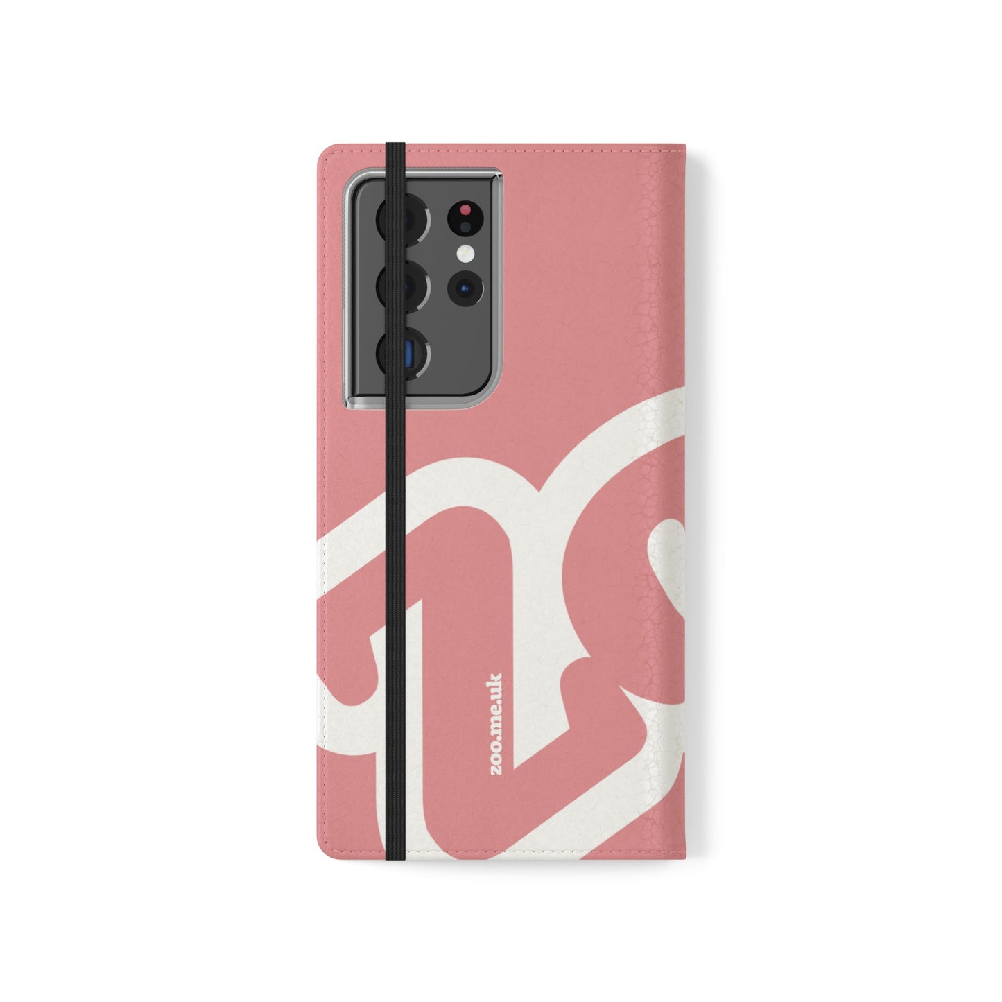 Zoo® Rose Pink Flip Case - Phone Wallet with Card Holder