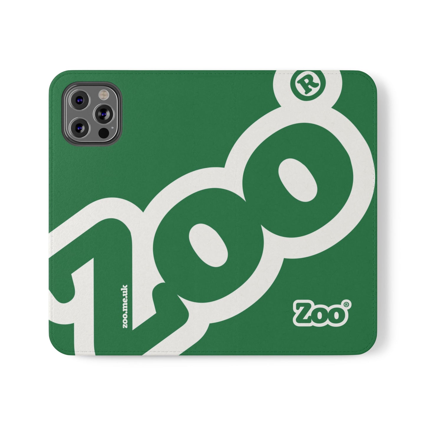 Zoo® Dark Green Flip Case - Phone Wallet with Card Holder