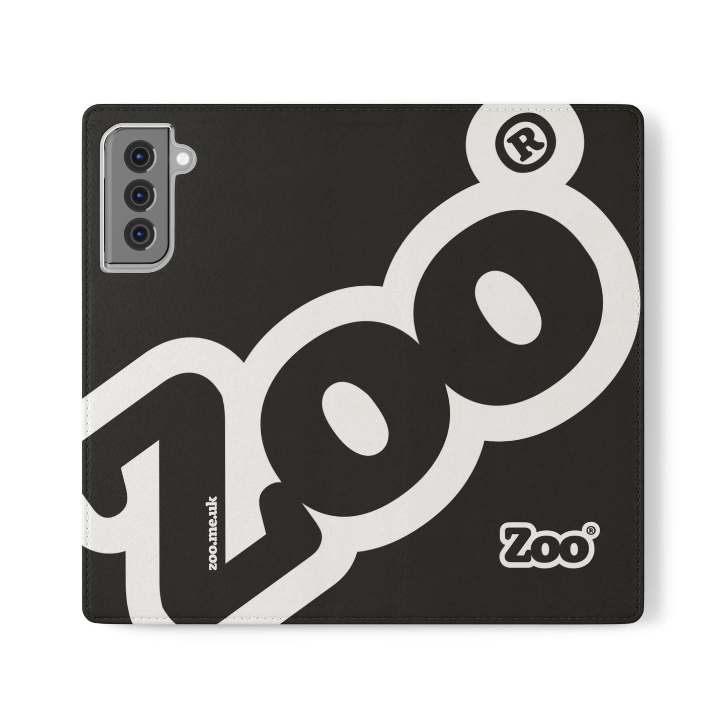 Zoo® Black Flip Case - Phone Wallet with Card Holder