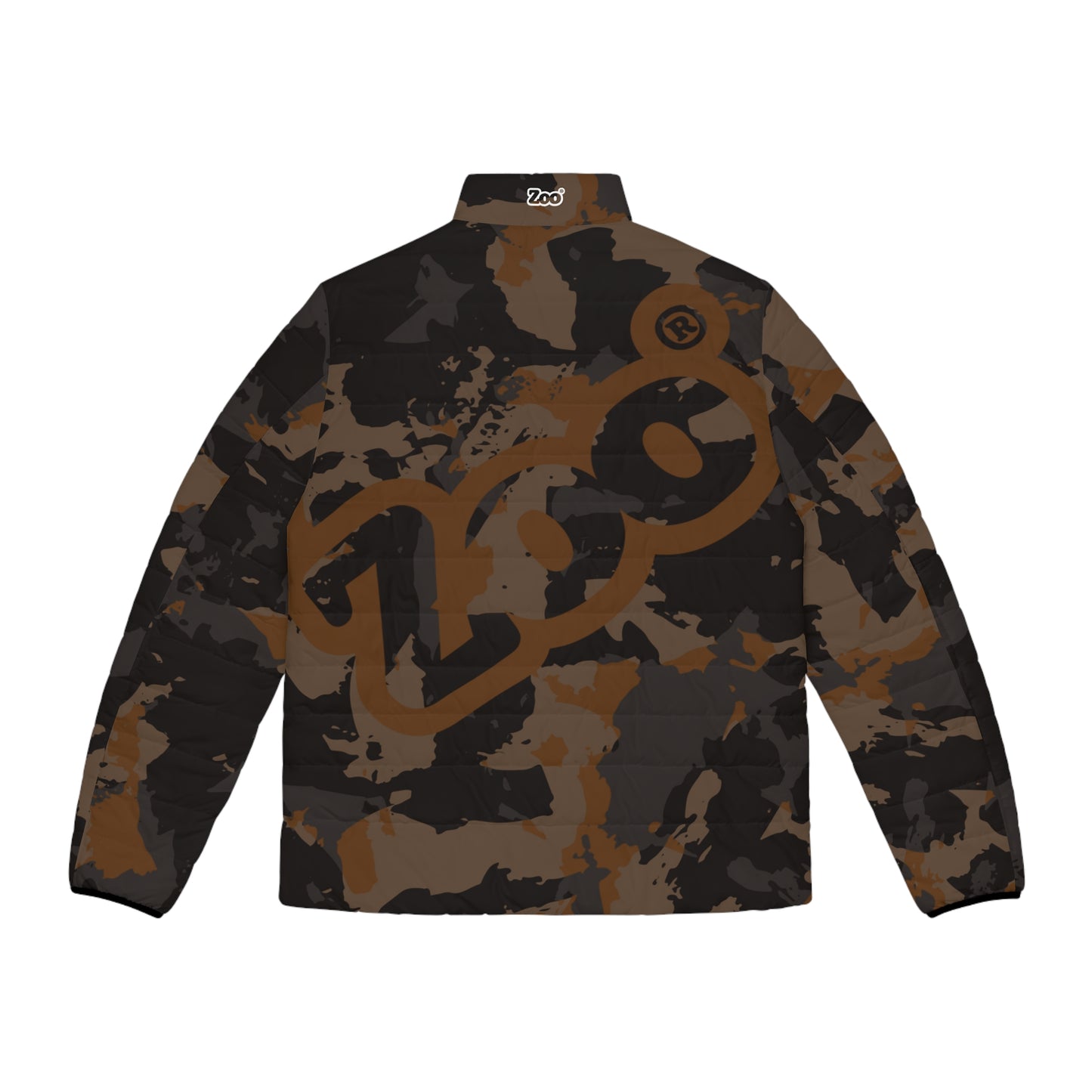 Zoo® Black & Brown Camo - Unisex Puffer Jacket