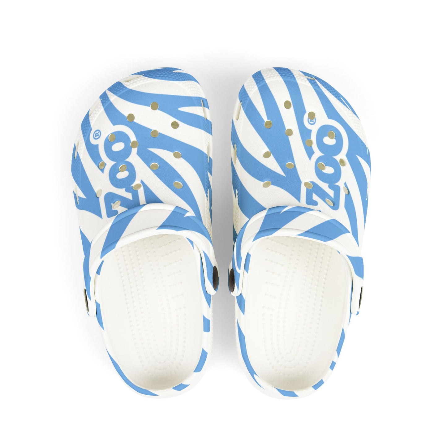 Zoo® Kid's Light Blue & White Sole Clogs