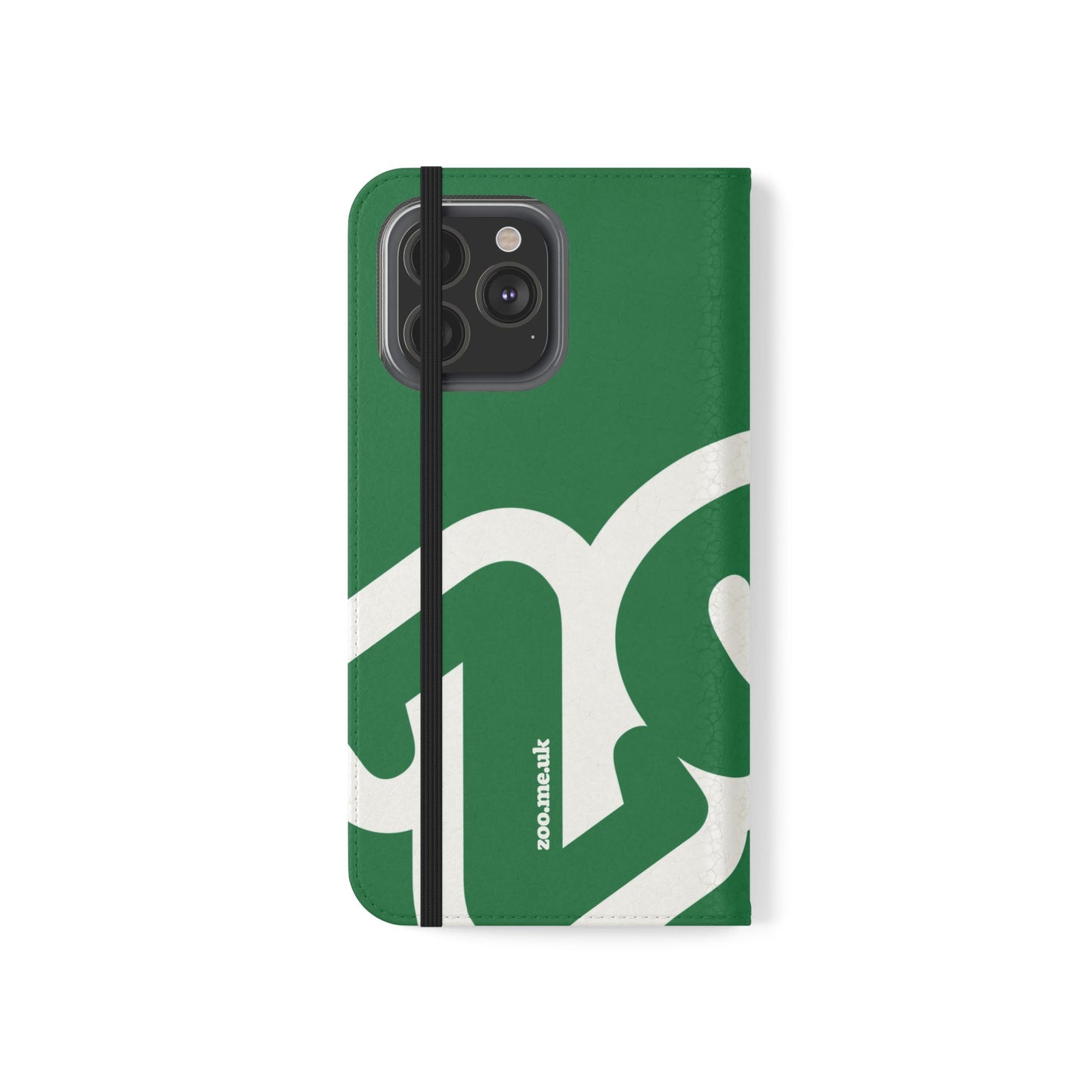 Zoo® Dark Green Flip Case - Phone Wallet with Card Holder