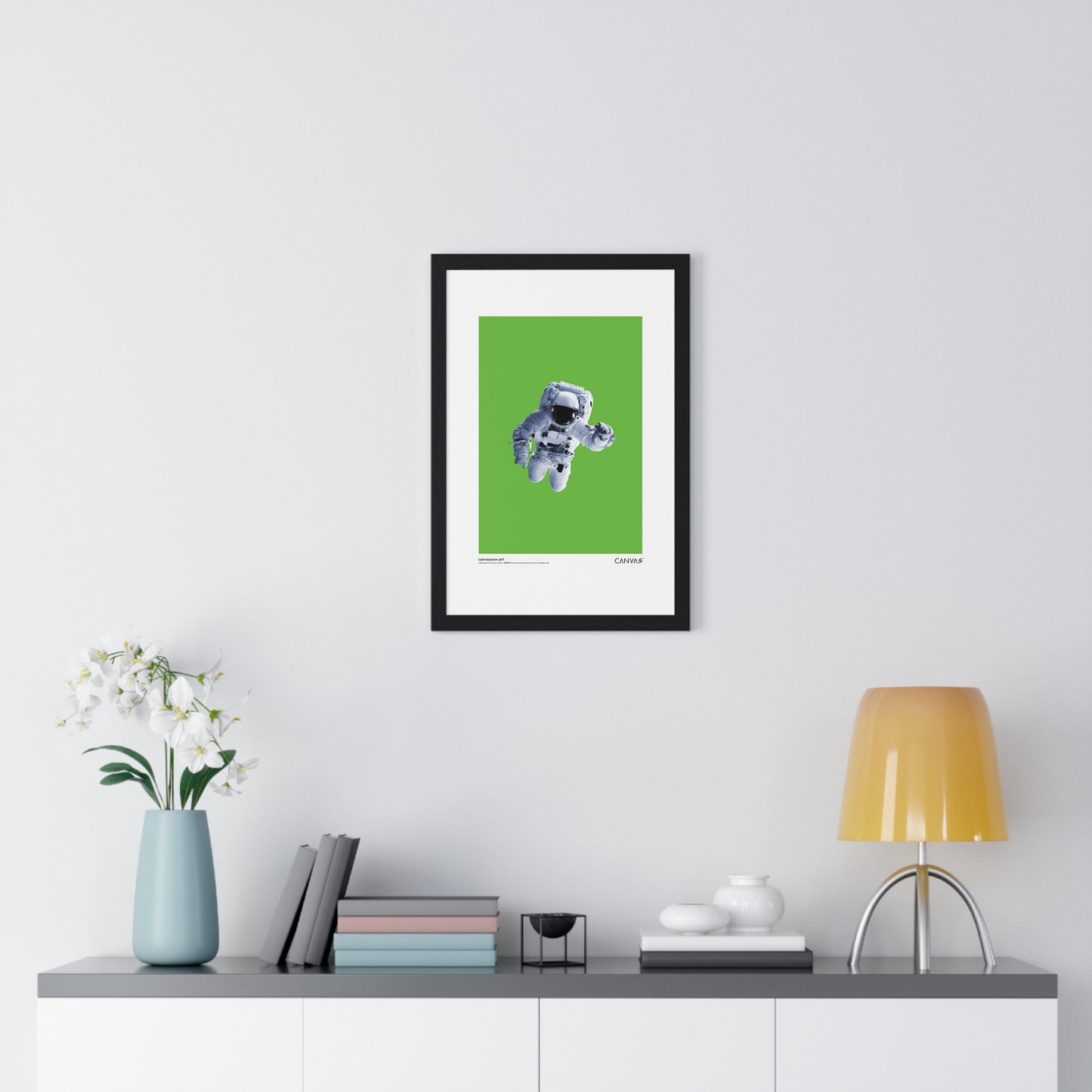 CANVAS™ SPACEMAN-GREENSCREEN Portrait Framed Poster