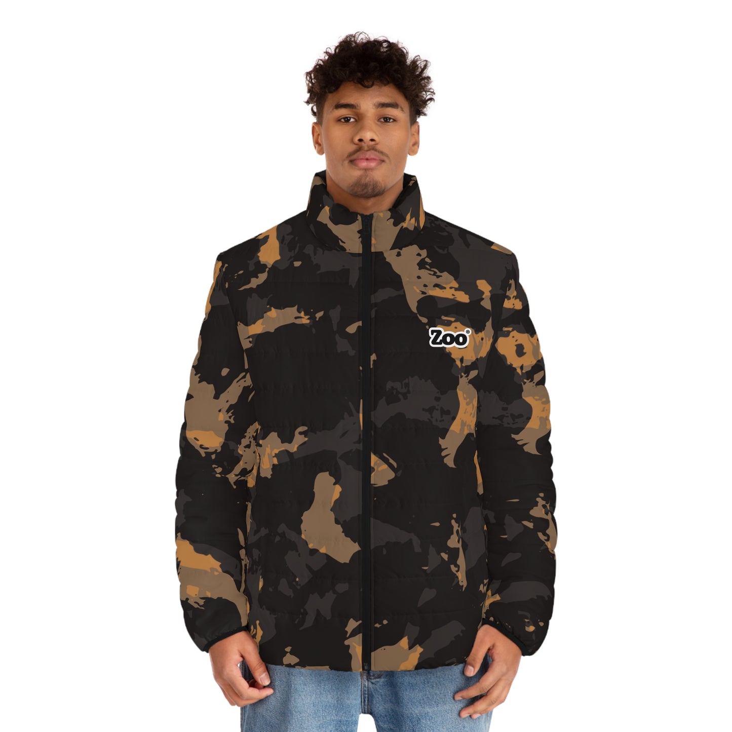 Zoo® Black & Light Brown Camo - Unisex Puffer Jacket