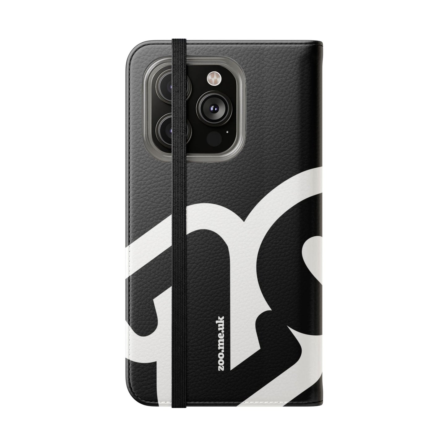 Zoo® Black Flip Case - Phone Wallet with Card Holder