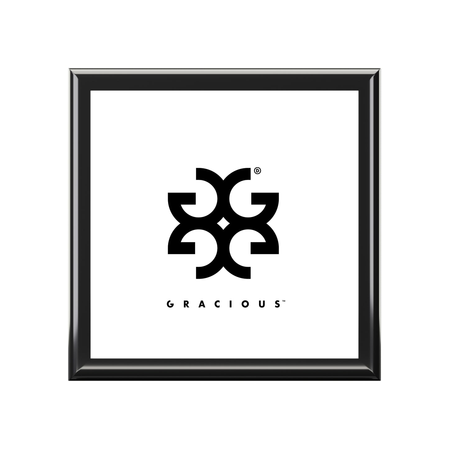 GRACIOUS™ Elegant Black & White Jewelry Box