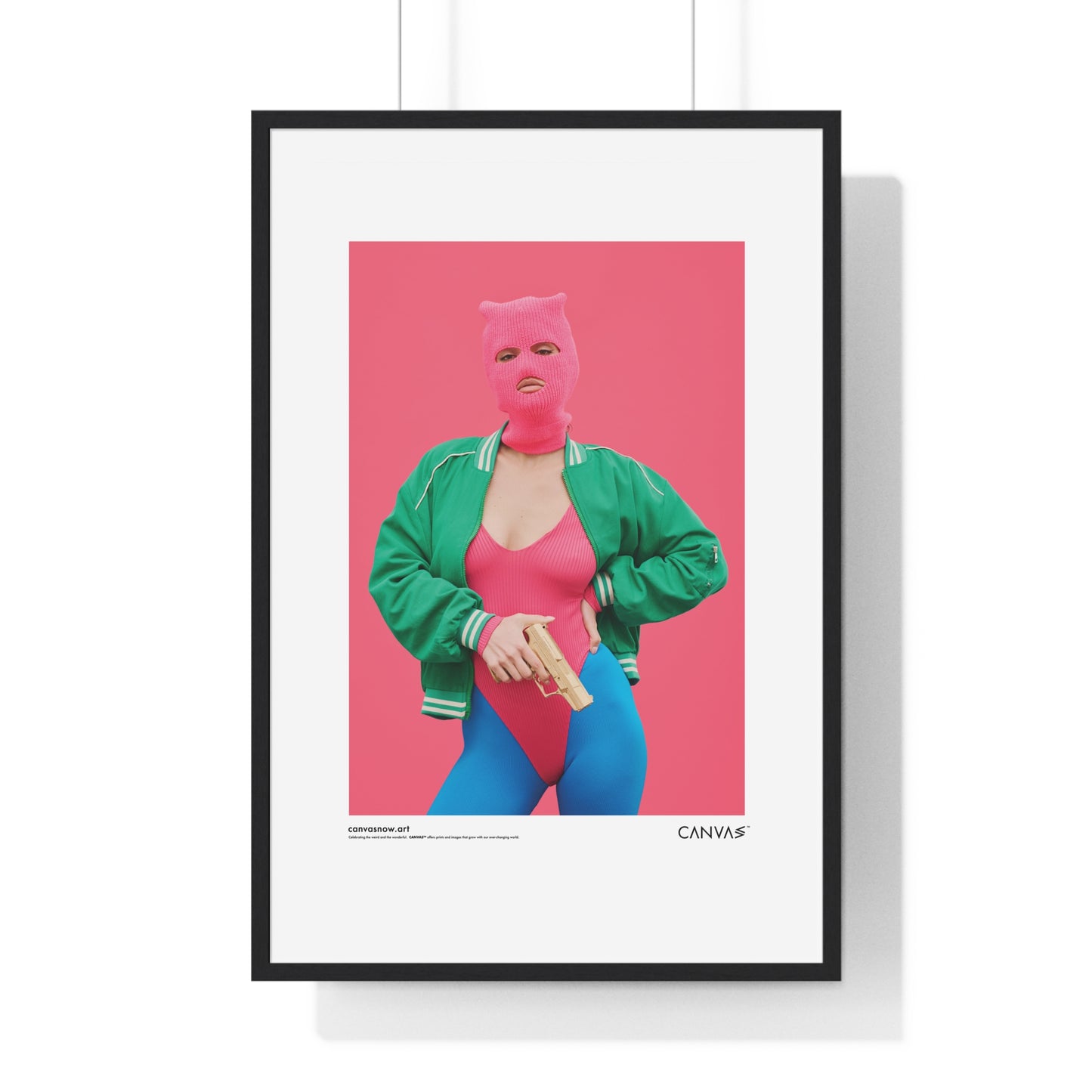 CANVAS™ PINK-PROTEST Portrait Framed Poster