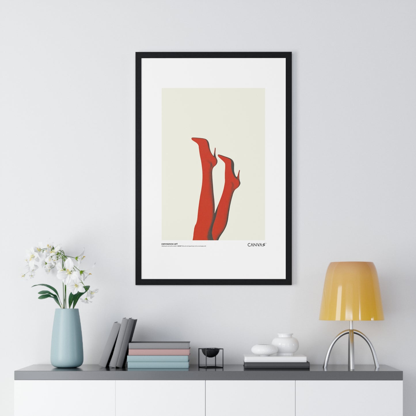 CANVAS™ RED-HOT-LEGS Portrait Framed Poster
