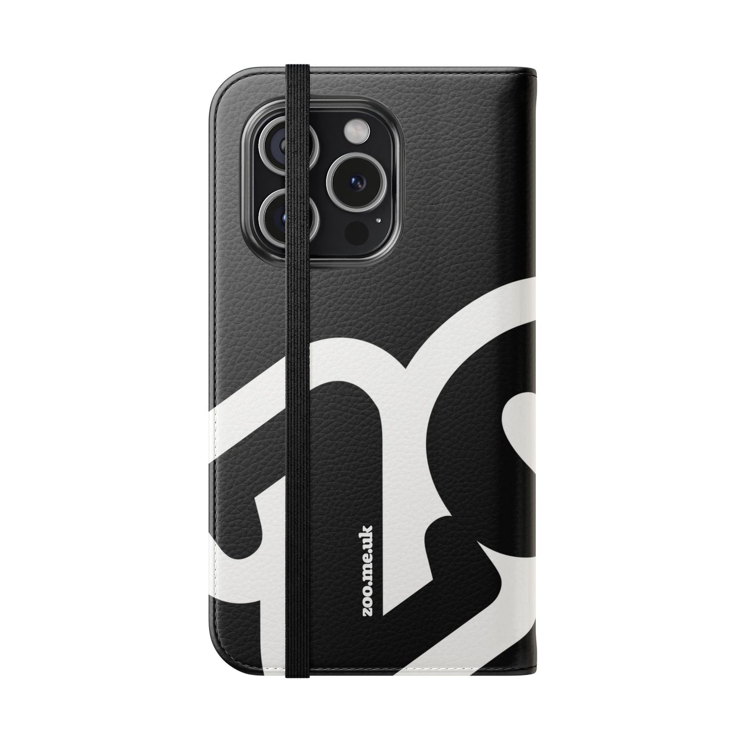Zoo® Black Flip Case - Phone Wallet with Card Holder