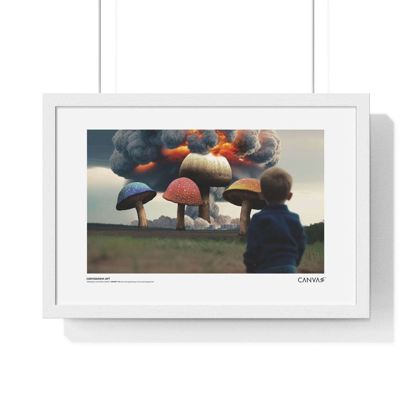 CANVAS™ TOASTED-MUSHROOMS Landscape Framed Poster
