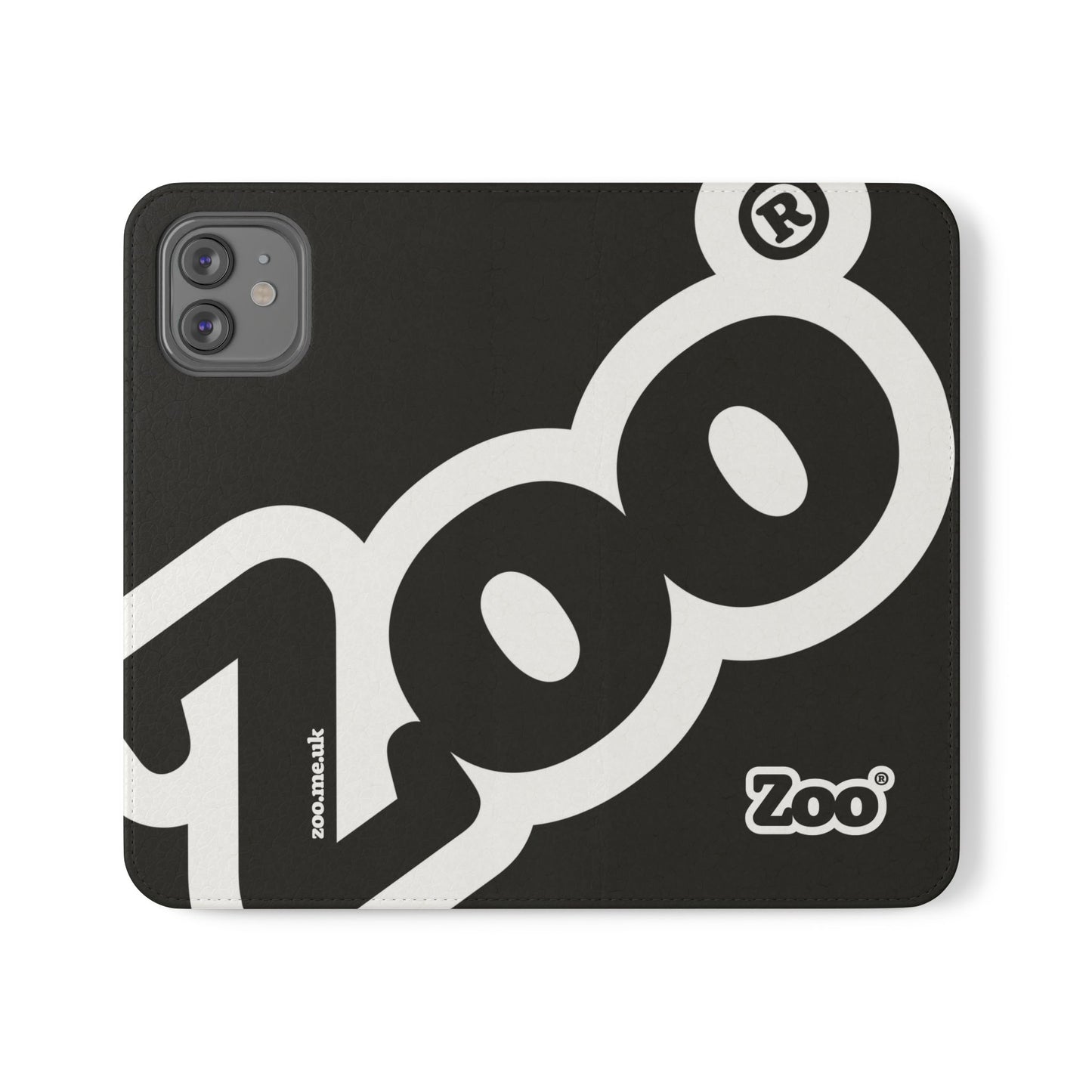 Zoo® Black Flip Case - Phone Wallet with Card Holder