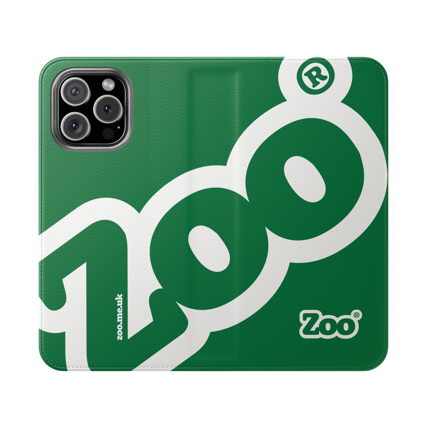 Zoo® Dark Green Flip Case - Phone Wallet with Card Holder