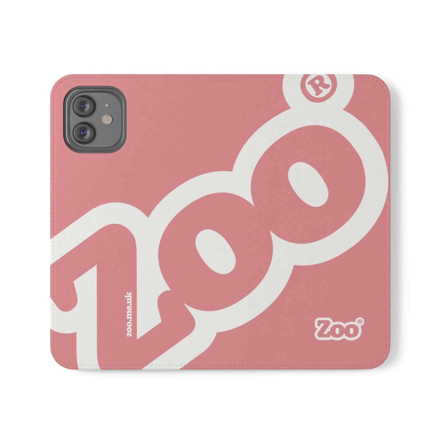 Zoo® Rose Pink Flip Case - Phone Wallet with Card Holder