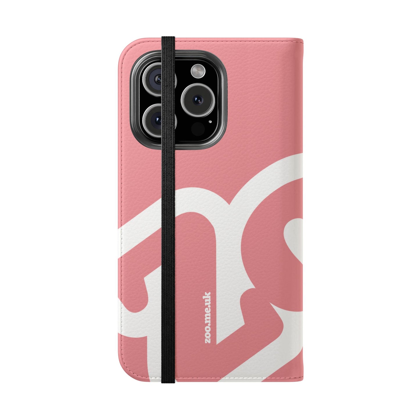 Zoo® Rose Pink Flip Case - Phone Wallet with Card Holder