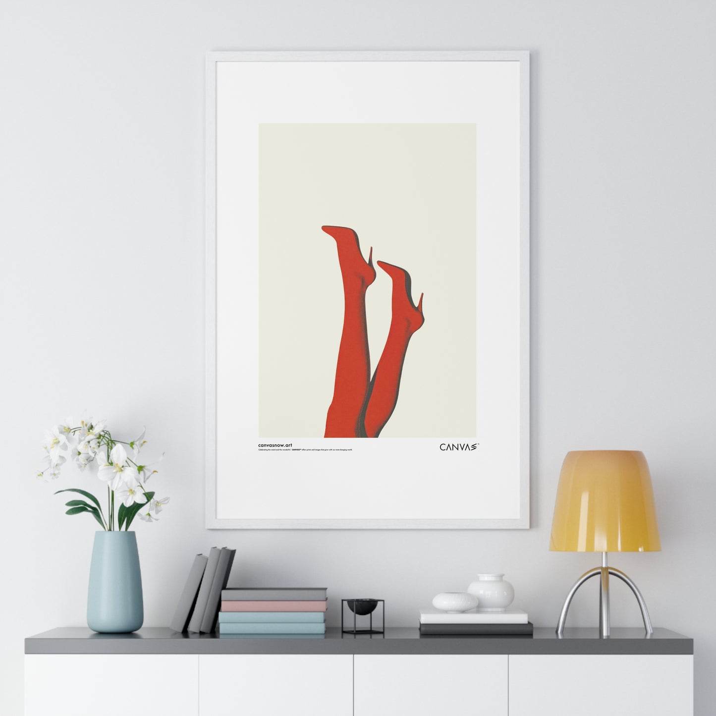 CANVAS™ RED-HOT-LEGS Portrait Framed Poster