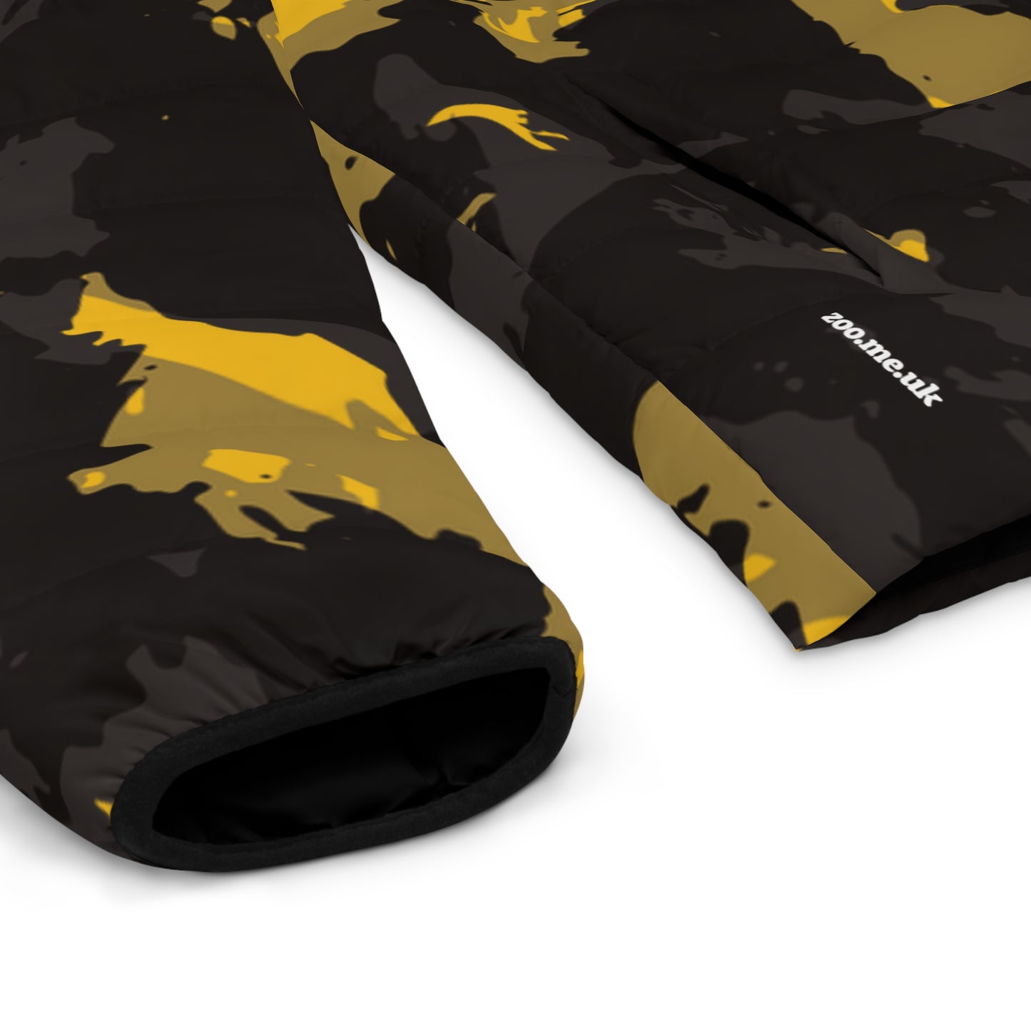 Zoo® Black & Yellow Grey Camo - Unisex Puffer Jacket