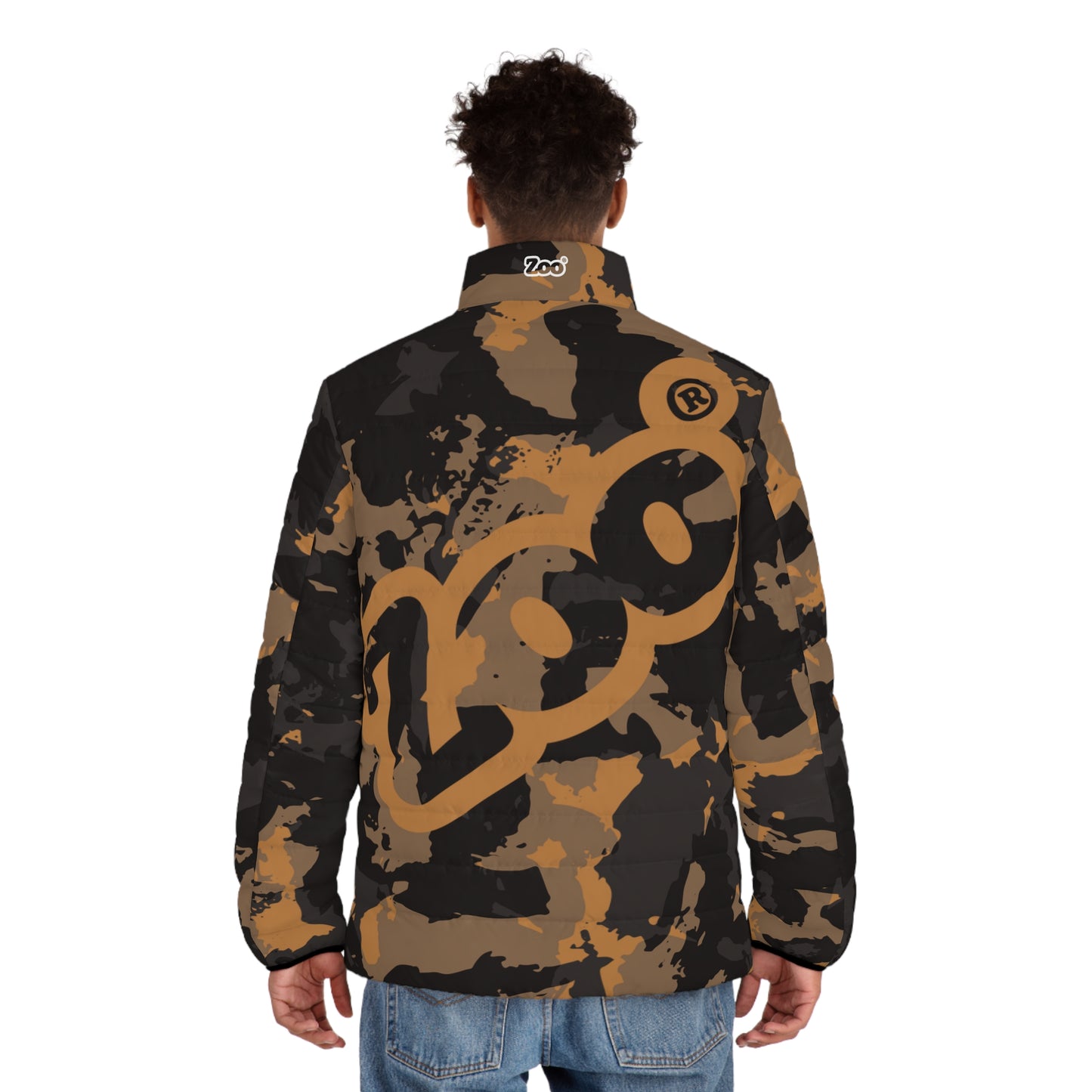 Zoo® Black & Light Brown Camo - Unisex Puffer Jacket