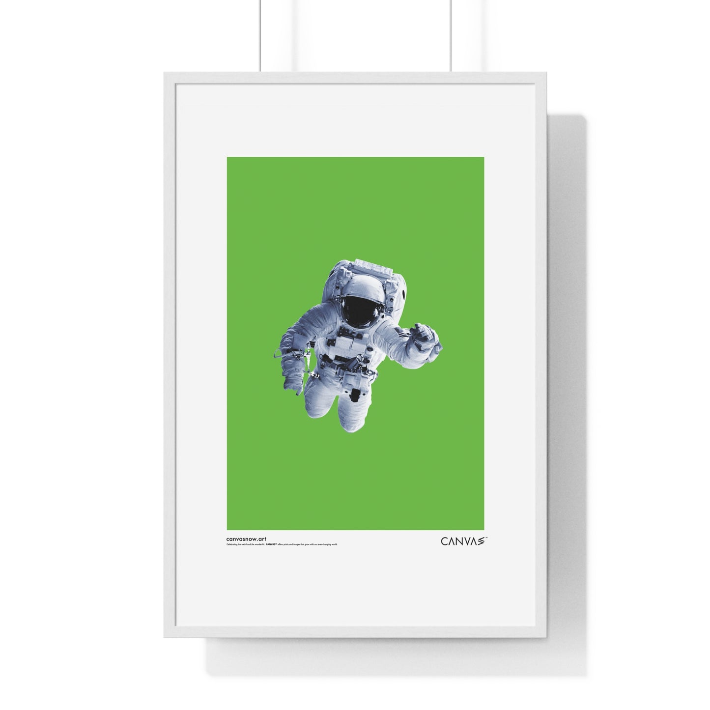 CANVAS™ SPACEMAN-GREENSCREEN Portrait Framed Poster