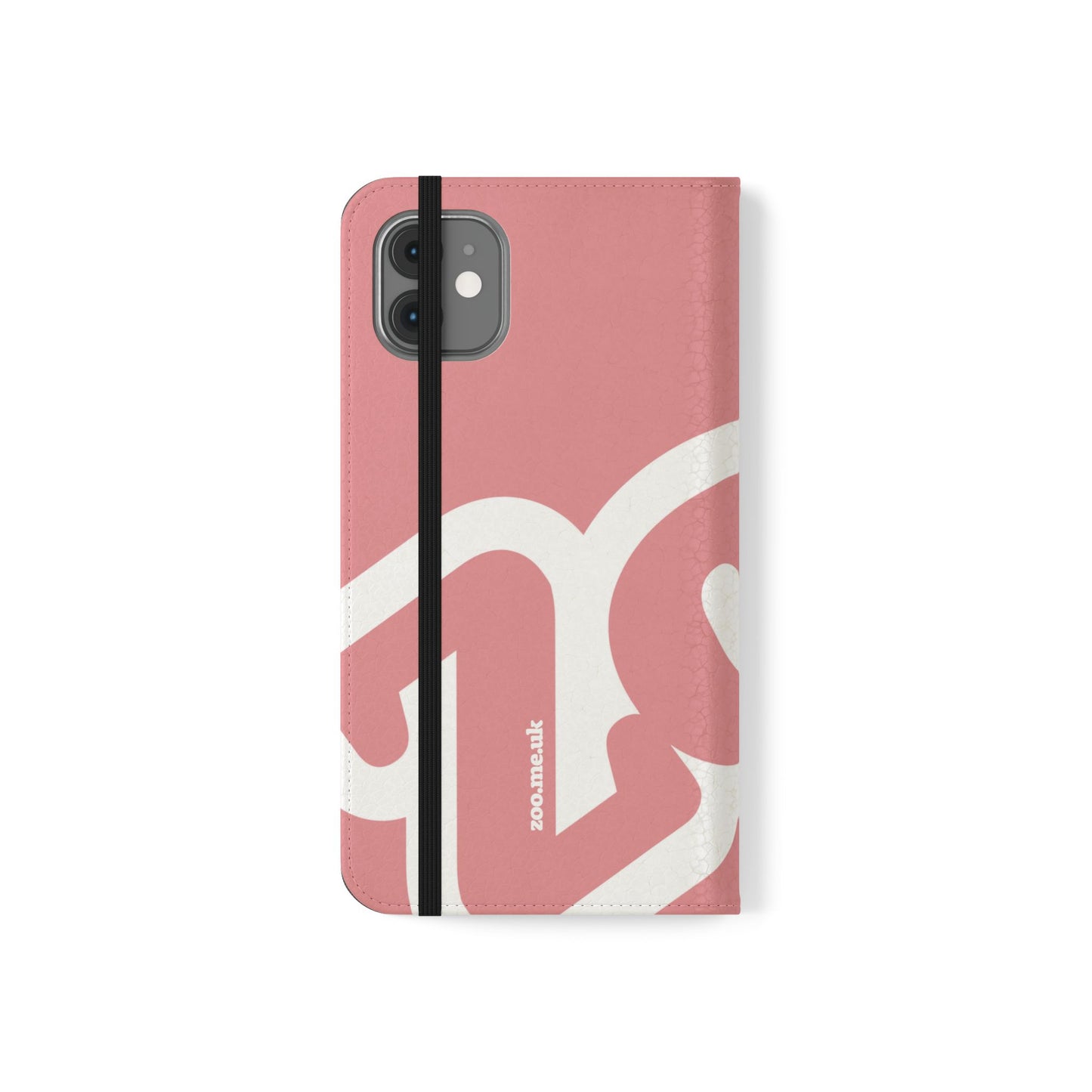 Zoo® Rose Pink Flip Case - Phone Wallet with Card Holder