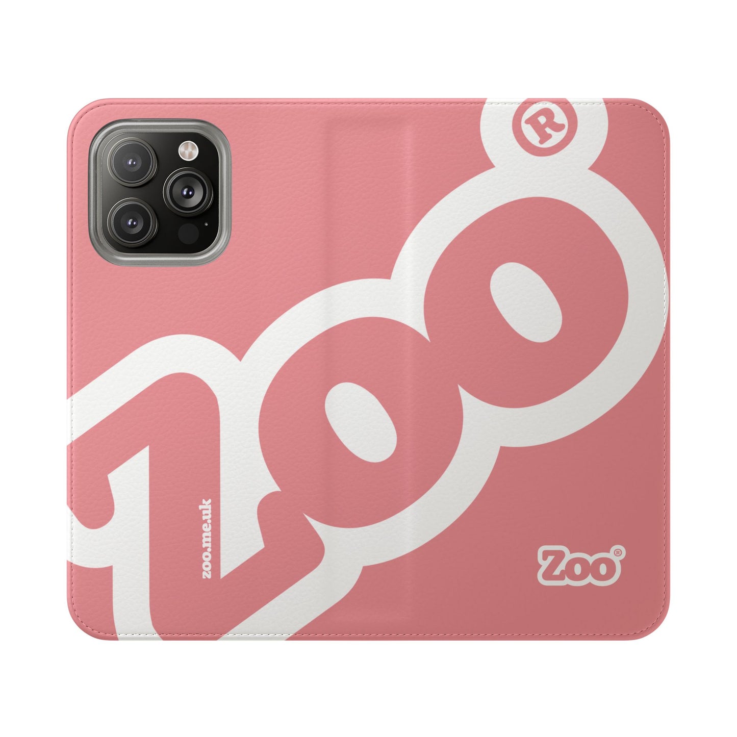 Zoo® Rose Pink Flip Case - Phone Wallet with Card Holder