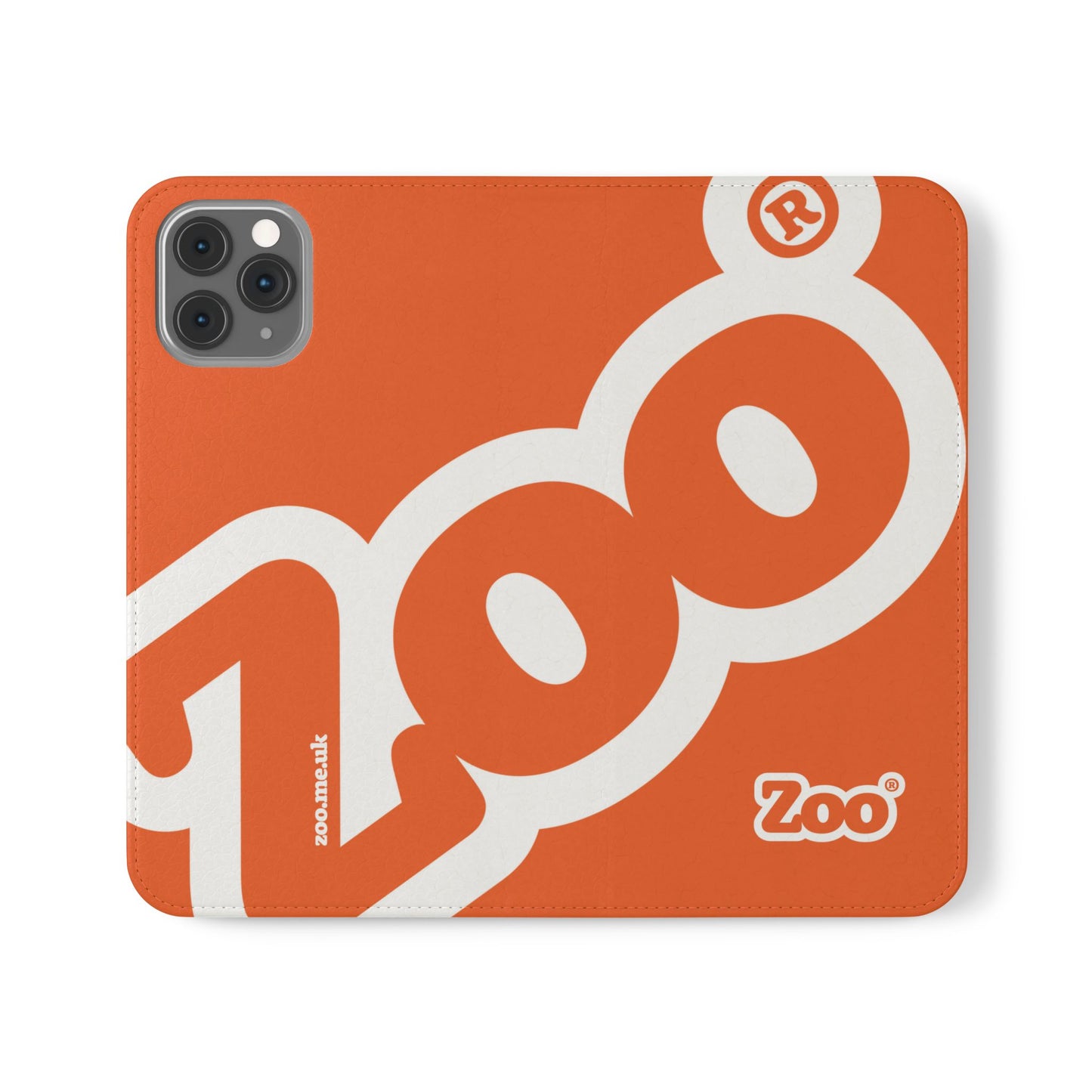 Zoo® Orange Flip Case - Phone Wallet with Card Holder