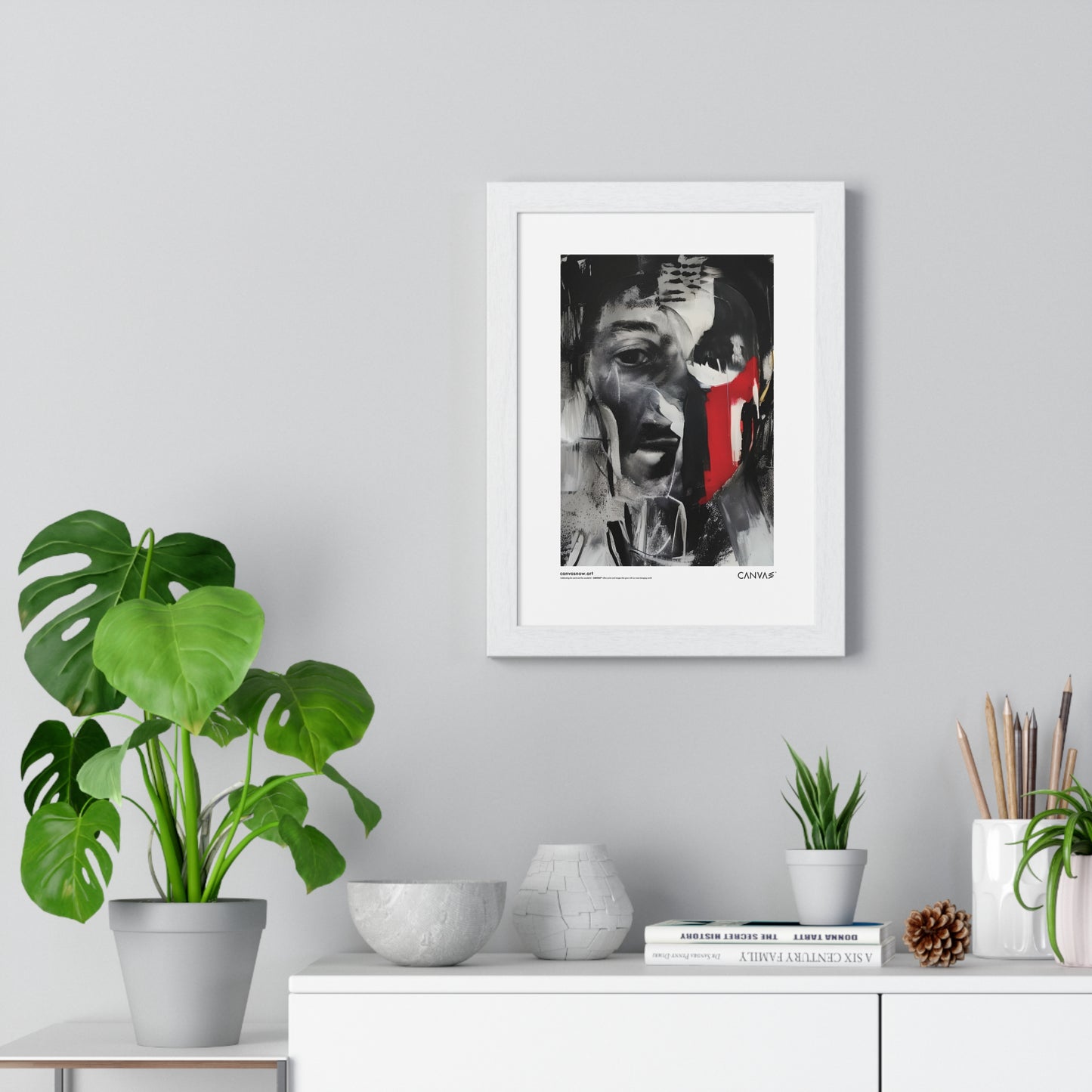 CANVAS™ MAN-BLUR Portrait Framed Poster