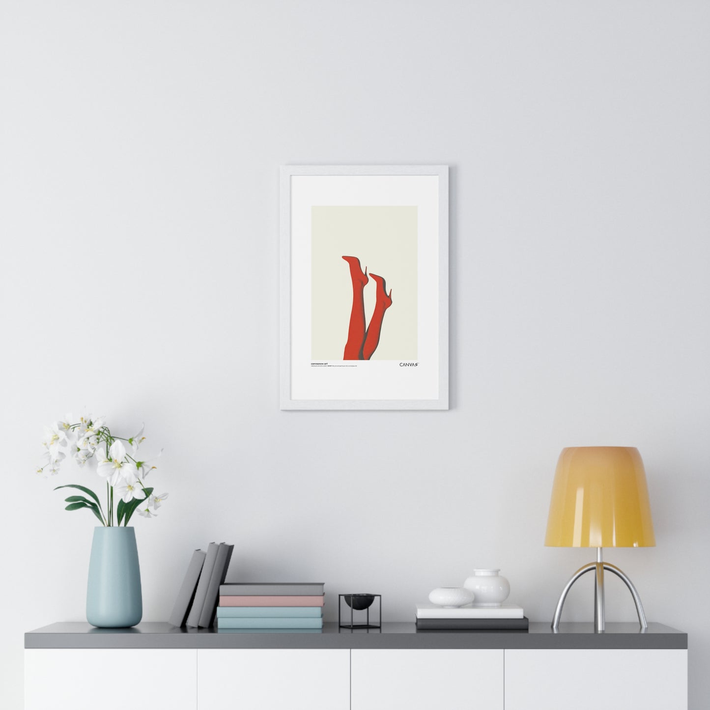 CANVAS™ RED-HOT-LEGS Portrait Framed Poster
