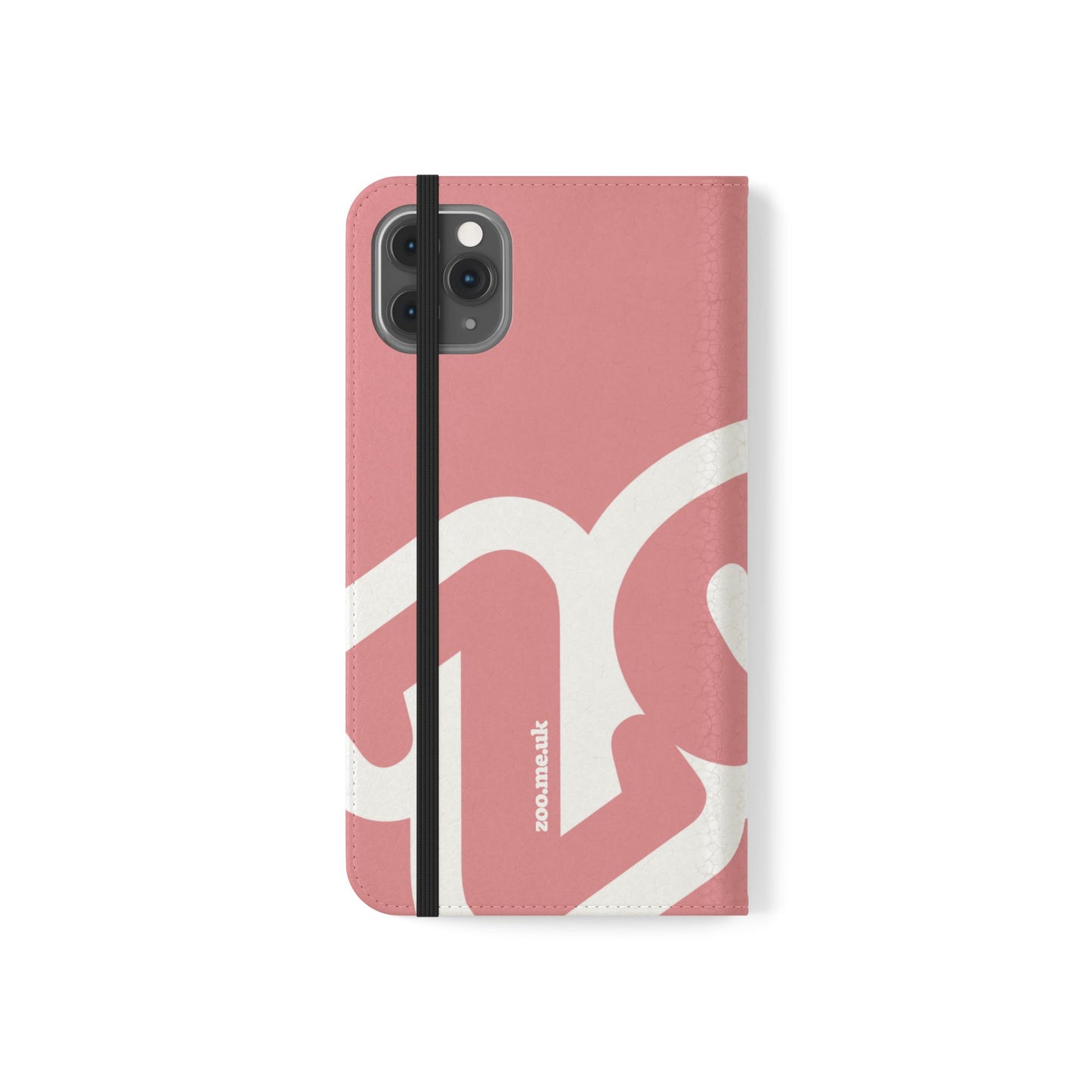 Zoo® Rose Pink Flip Case - Phone Wallet with Card Holder