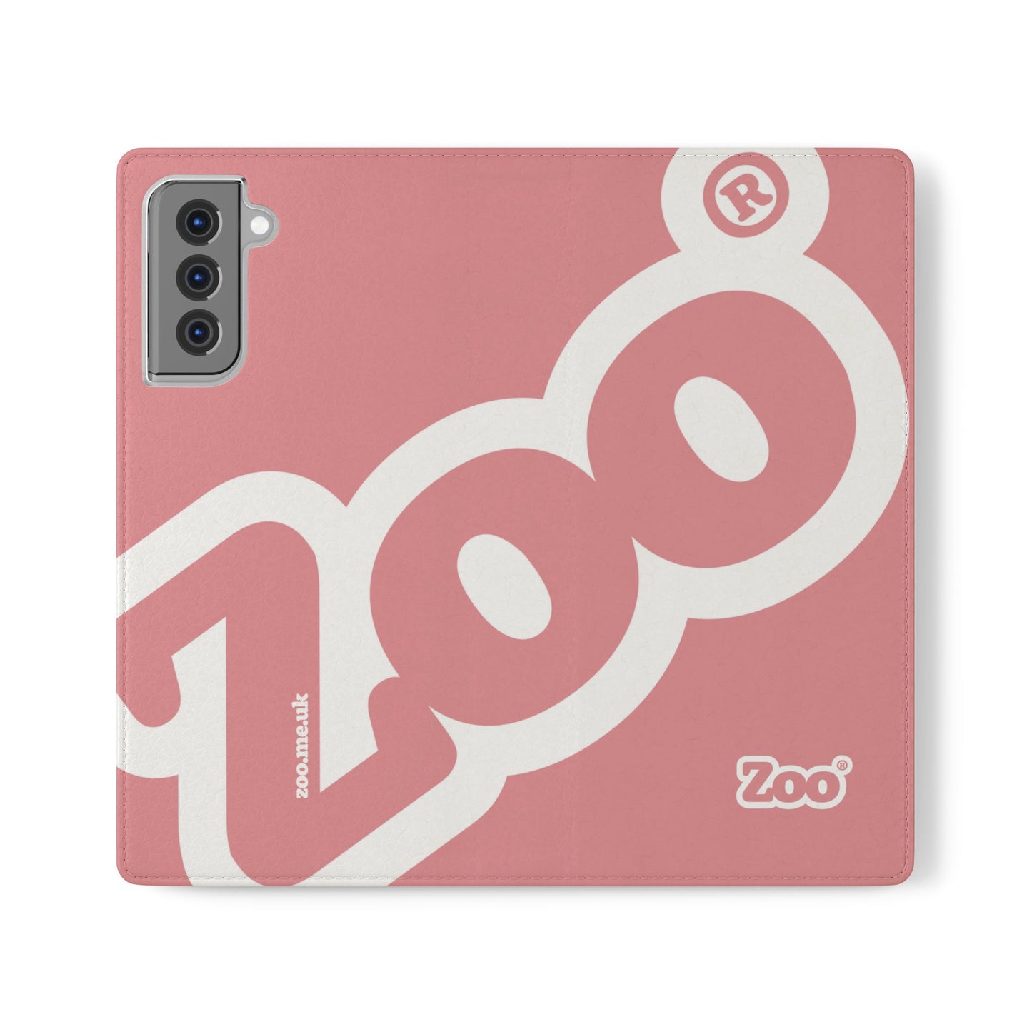 Zoo® Rose Pink Flip Case - Phone Wallet with Card Holder