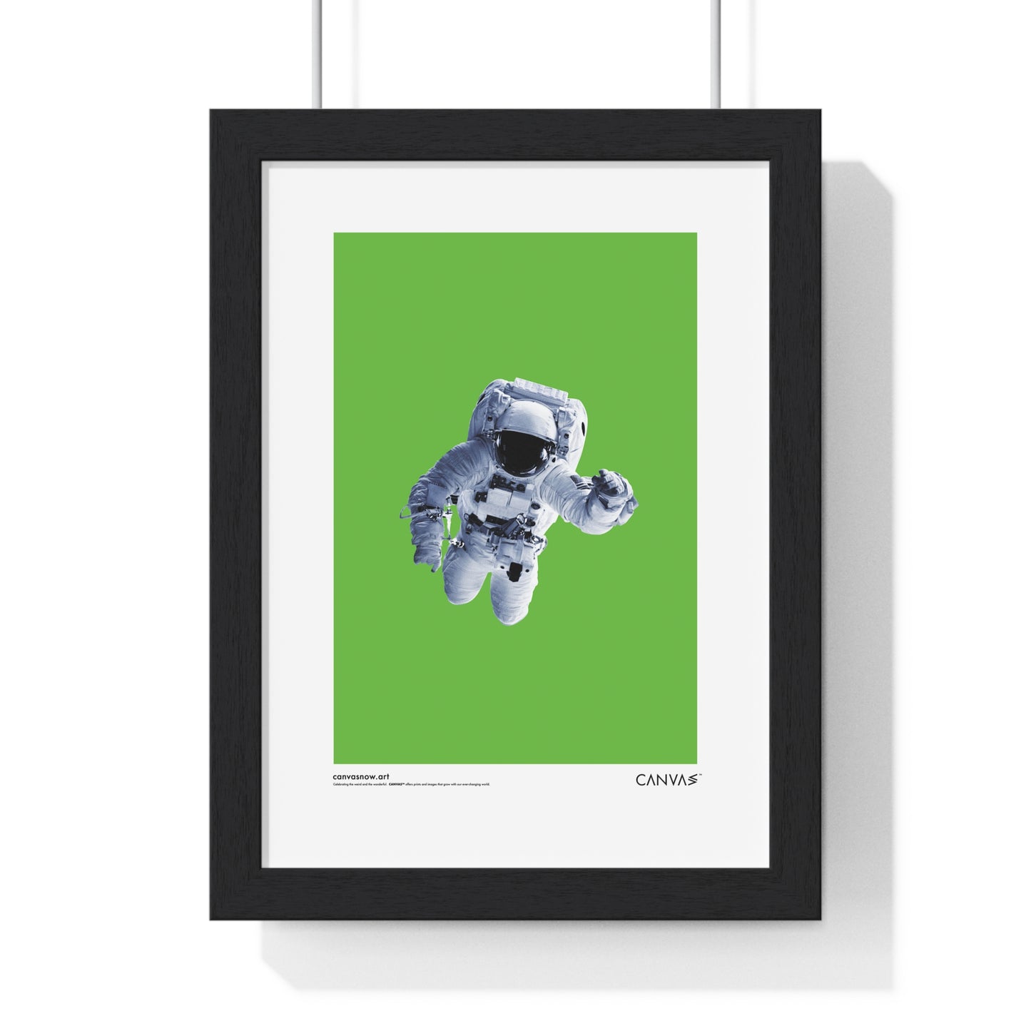 CANVAS™ SPACEMAN-GREENSCREEN Portrait Framed Poster