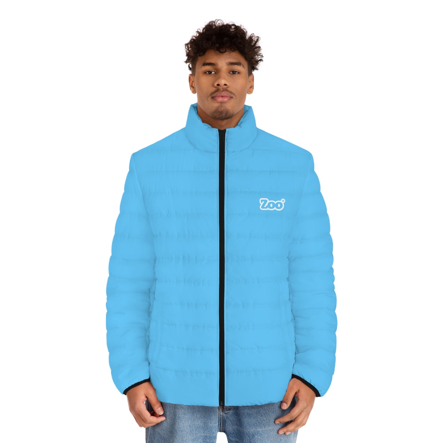 Zoo® Sky Blue - Black with White - Unisex Puffer Jacket