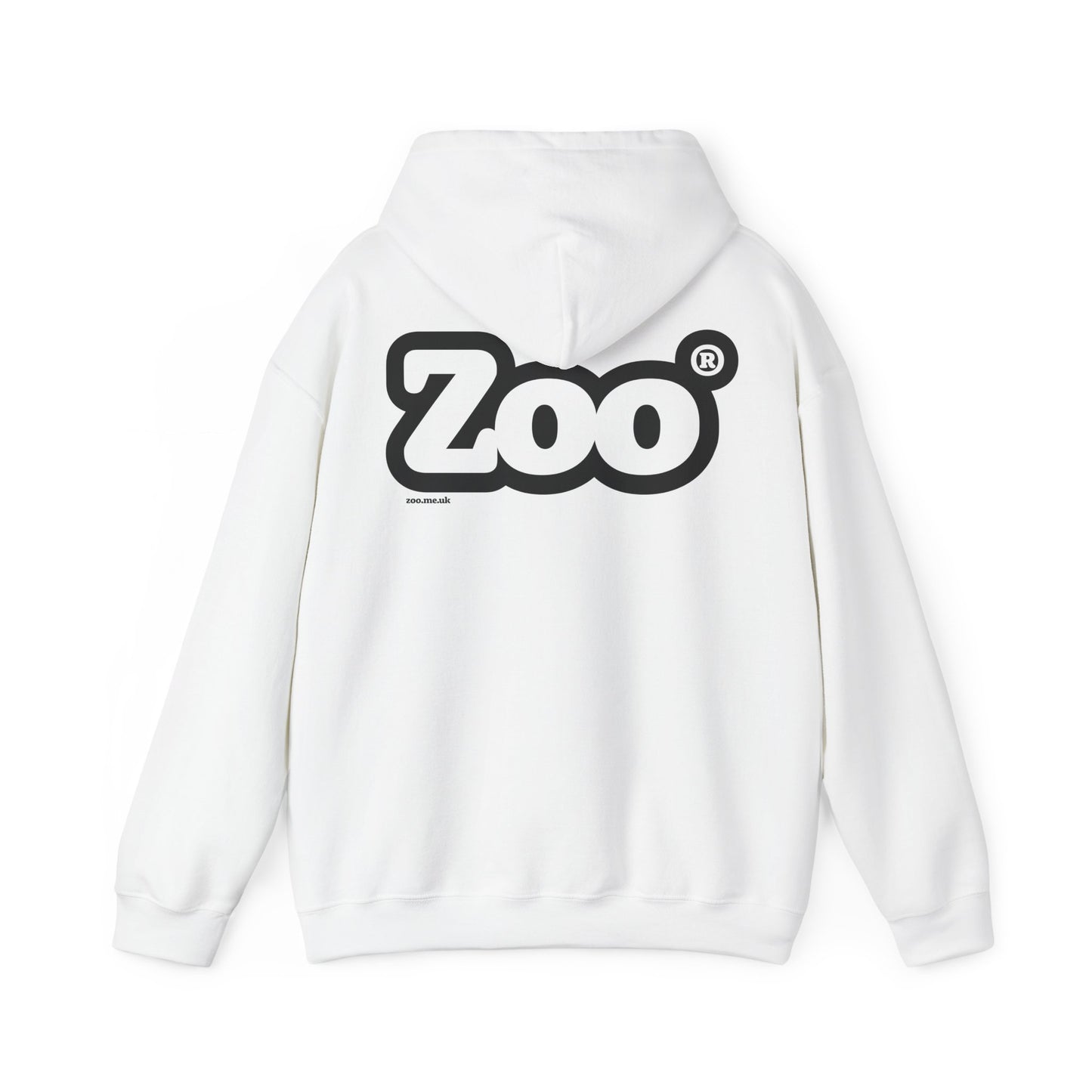 Zoo® Black Logo on White - Unisex Heavy Blend™ Hoodie