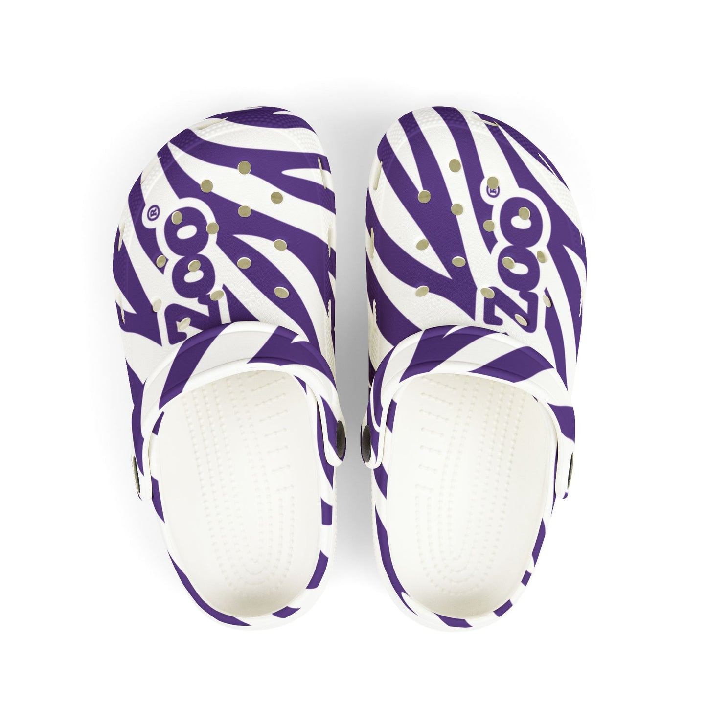 Zoo® Kid's Purple & White Sole Clogs
